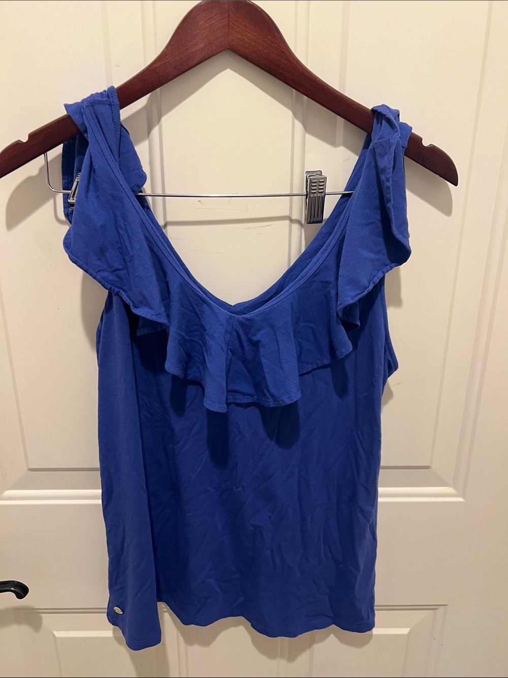Lilly Pulitzer  Ruffled V-Neck Tank Top - Royal Blue- medium